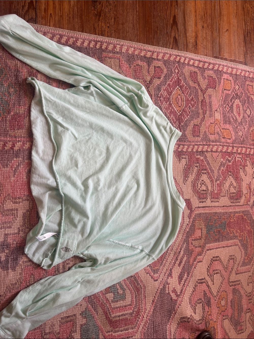 mint green free people movement long sleeve pullover
